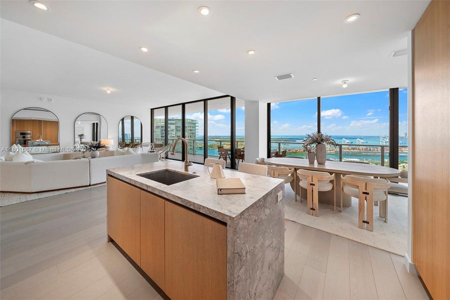 Furnished interior view inside a new home in , Miami Beach (Image 11). Furnished interior view inside a new home in , Miami Beach (Image 11).