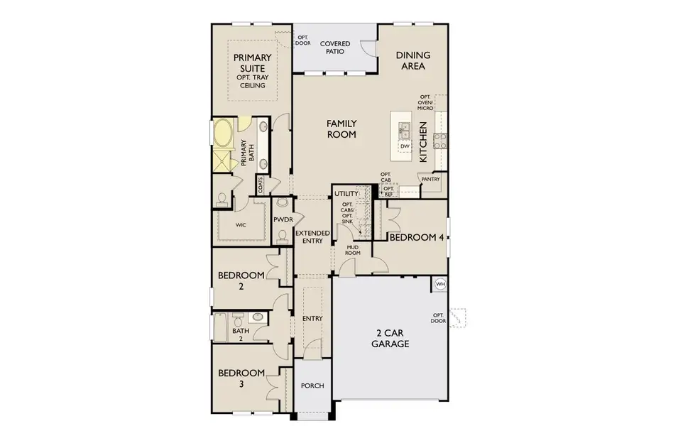 2D floor plan layout of this home in Willow Springs, Buda, TX (Image 4).
