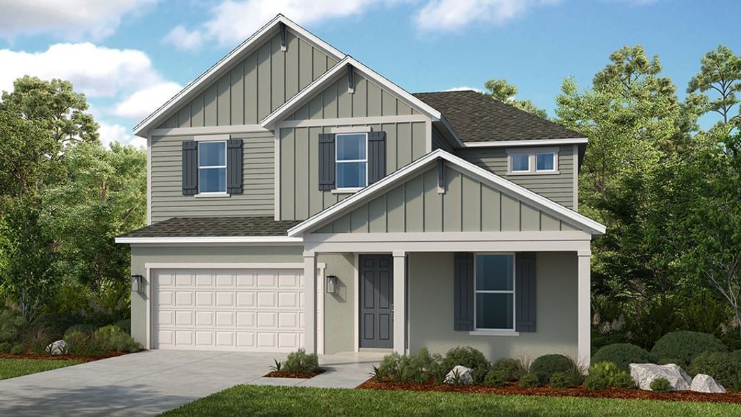 Representative exterior photo of a completed home built from the Monterey by Taylor Morrison in Morris Bend, Tampa, FL (Image 7).