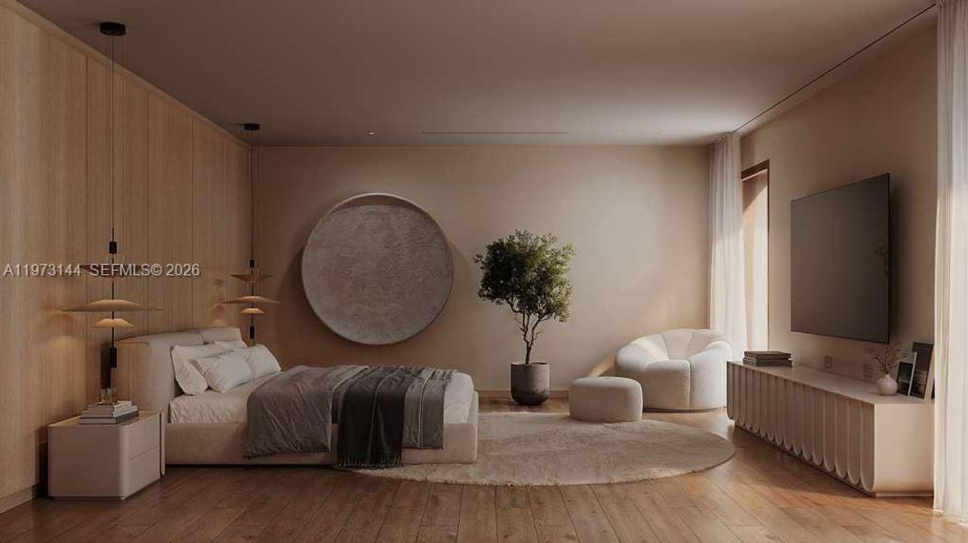 Furnished interior view inside a new home in , Miami (Image 15). Furnished interior view inside a new home in , Miami (Image 15).