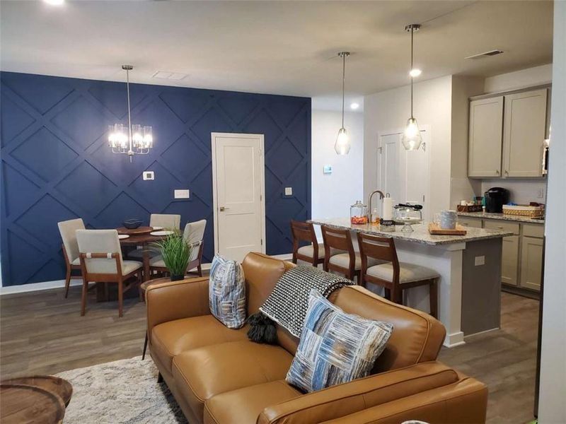 Furnished interior view inside a new home in Creekbend Overlook, South Fulton (Image 5).