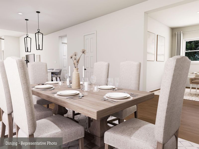 Furnished interior view inside a new home in Prairieland Village 40' Homesites, Cypress (Image 5).