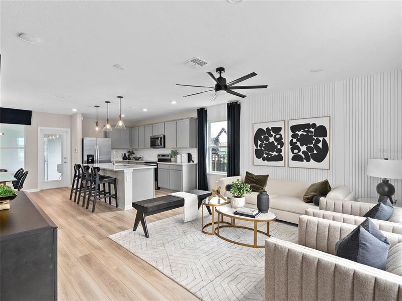 Furnished interior view inside a new home in EverBe, Orlando (Image 4). Furnished interior view inside a new home in EverBe, Orlando (Image 4).