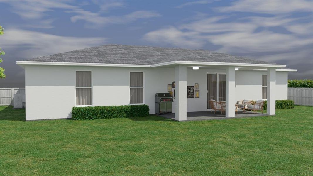 Exterior details and patio area of a home in , Palm Bay (Image 20). Exterior details and patio area of a home in , Palm Bay (Image 20).