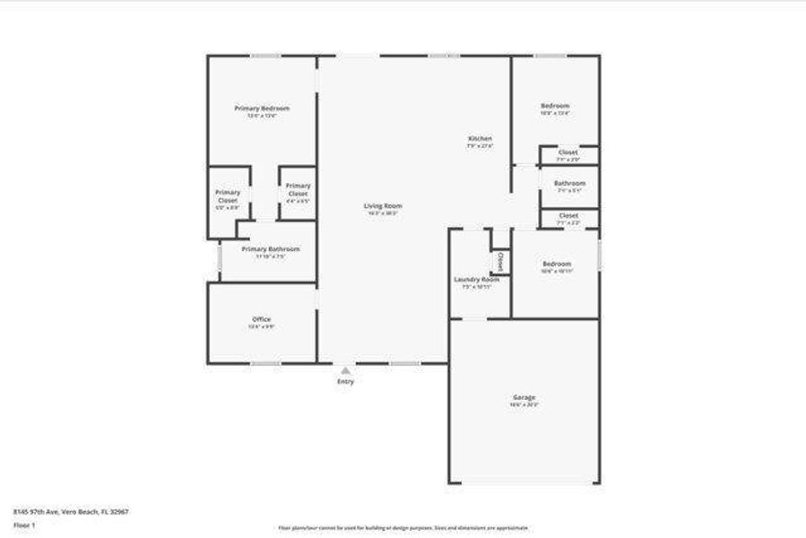 2D floor plan layout of this home in , Vero Beach, FL (Image 4).