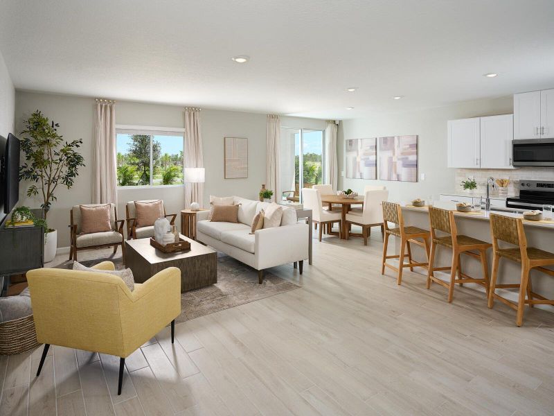 Furnished interior view inside a new home in Meritage Homes at Terra Lago - Classic Series, Indiantown (Image 5). Furnished interior view inside a new home in Meritage Homes at Terra Lago - Classic Series, Indiantown (Image 5).