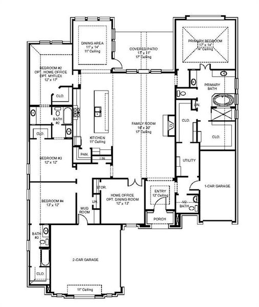 2D floor plan layout of this home in Lakewood Village, Lakewood Village, TX (Image 3). 2D floor plan layout of this home in Lakewood Village, Lakewood Village, TX (Image 3).