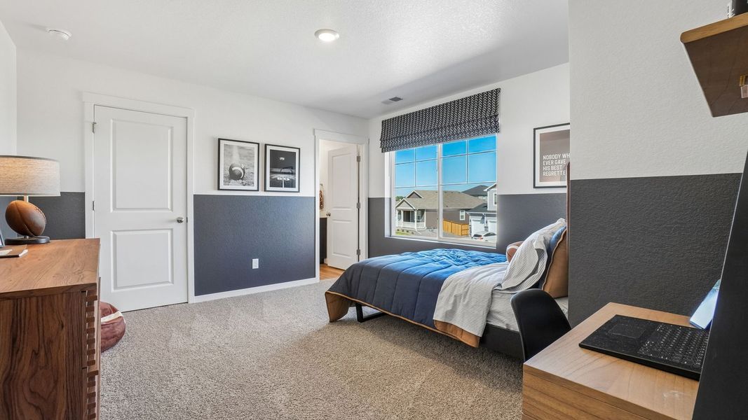Furnished interior view inside a new home in Fossil Creek Ranch, Windsor (Image 17).