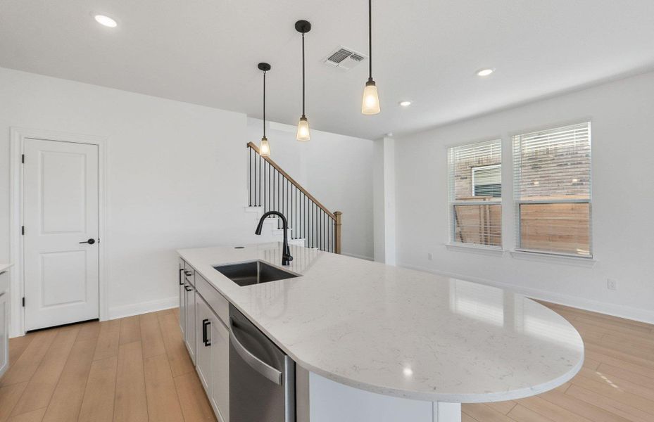 Furnished interior view inside a new home in Horizon Lake, Leander (Image 4). Furnished interior view inside a new home in Horizon Lake, Leander (Image 4).