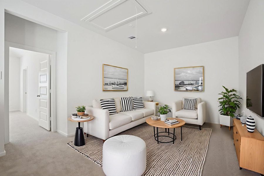 Furnished interior view inside a new home in Kemah Crossing - City Series, Kemah (Image 12).