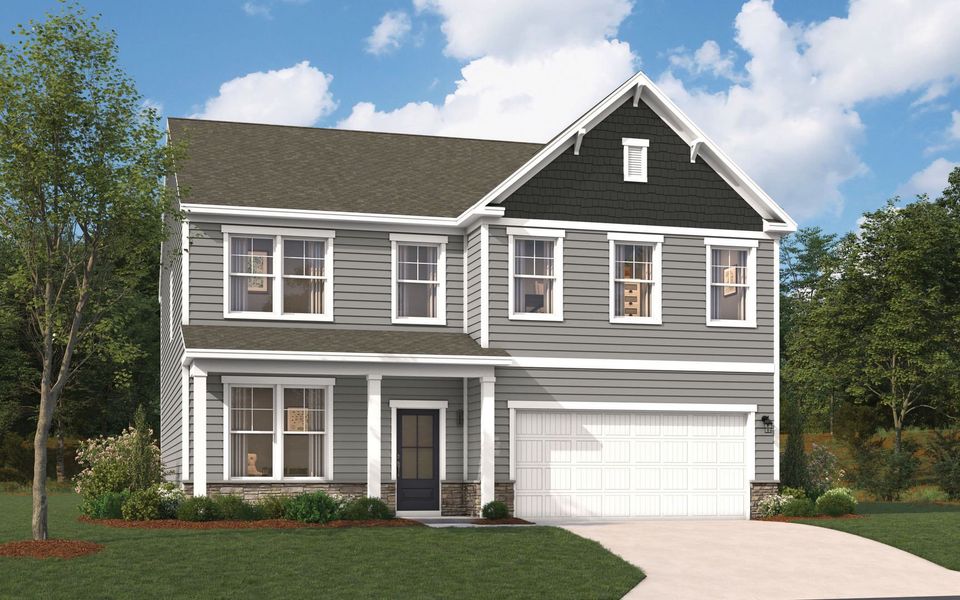Representative exterior photo of a completed home built from the The Kershaw by Stanley Martin Homes in Riverside Ridge, Lawrenceville, GA (Image 84).