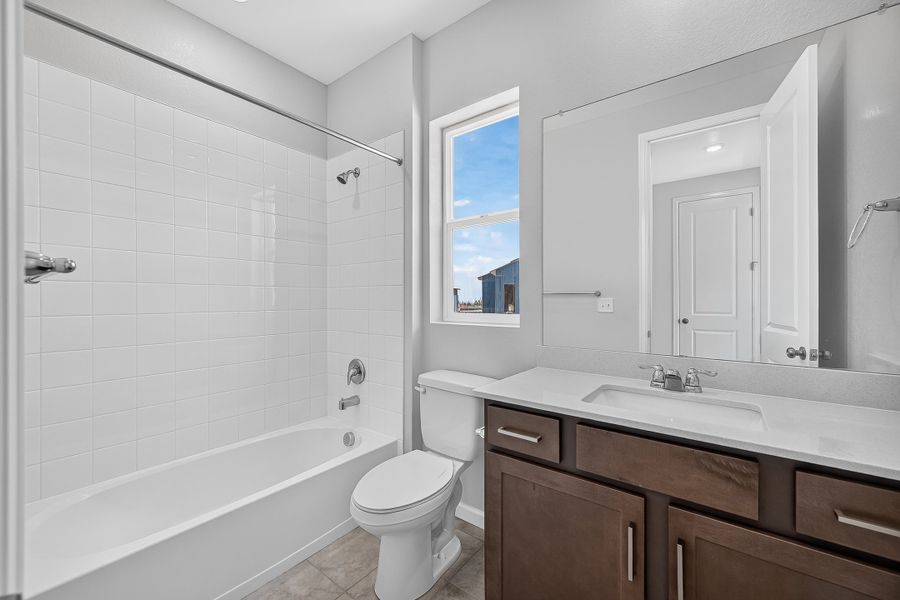 Furnished interior view inside a new home in Trailstone, Arvada (Image 15).