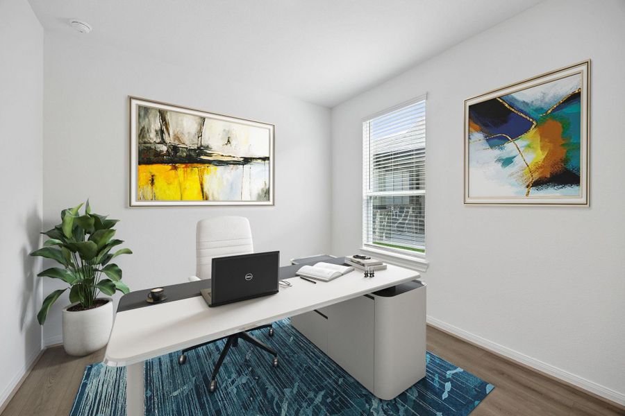 Furnished interior view inside a new home in Del Webb in Chambers Creek, Willis (Image 8).