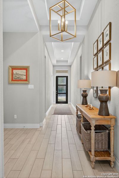 Furnished interior view inside a new home in Cibolo Canyons 60', San Antonio (Image 33).