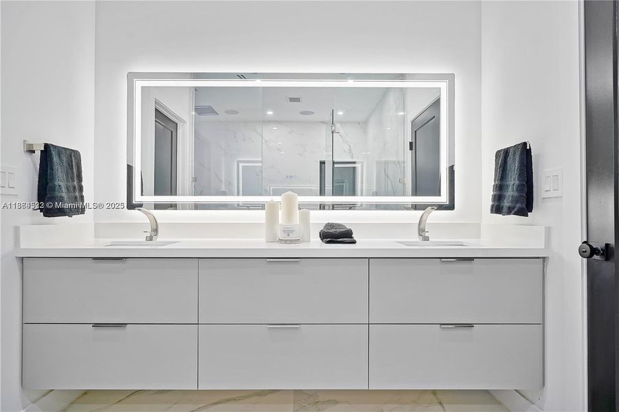 Furnished interior view inside a new home in , Miami (Image 10).