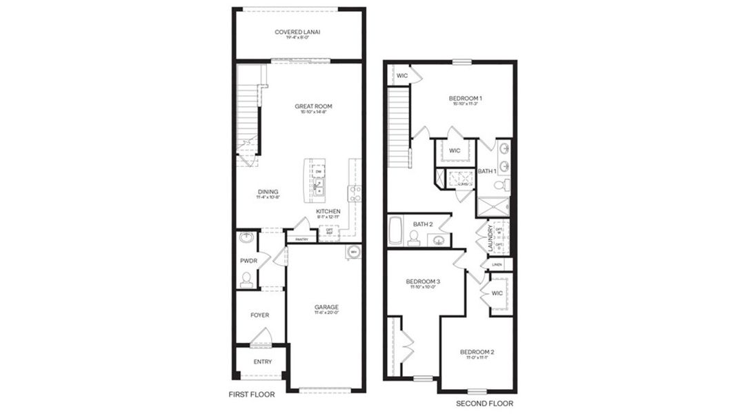 2D floor plan layout of this home in Harmony at Lake Eloise, Winter Haven, FL (Image 4). 2D floor plan layout of this home in Harmony at Lake Eloise, Winter Haven, FL (Image 4).