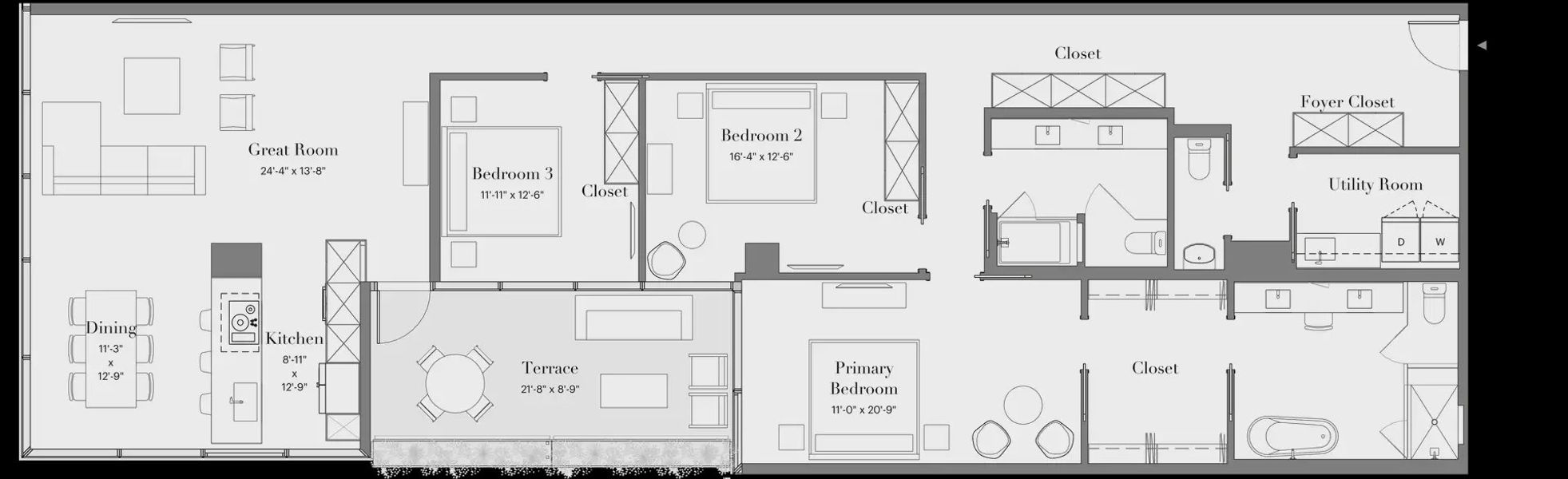 2D floor plan layout for the 3B-05 by Optima Homes in Optima McDowell Mountain, Scottsdale, AZ (Image 1). 2D floor plan layout for the 3B-05 by Optima Homes in Optima McDowell Mountain, Scottsdale, AZ (Image 1).