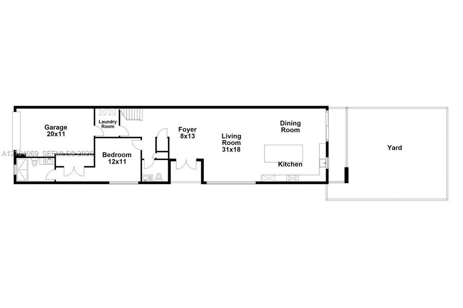 2D floor plan layout of this home in , Miami, FL (Image 6).