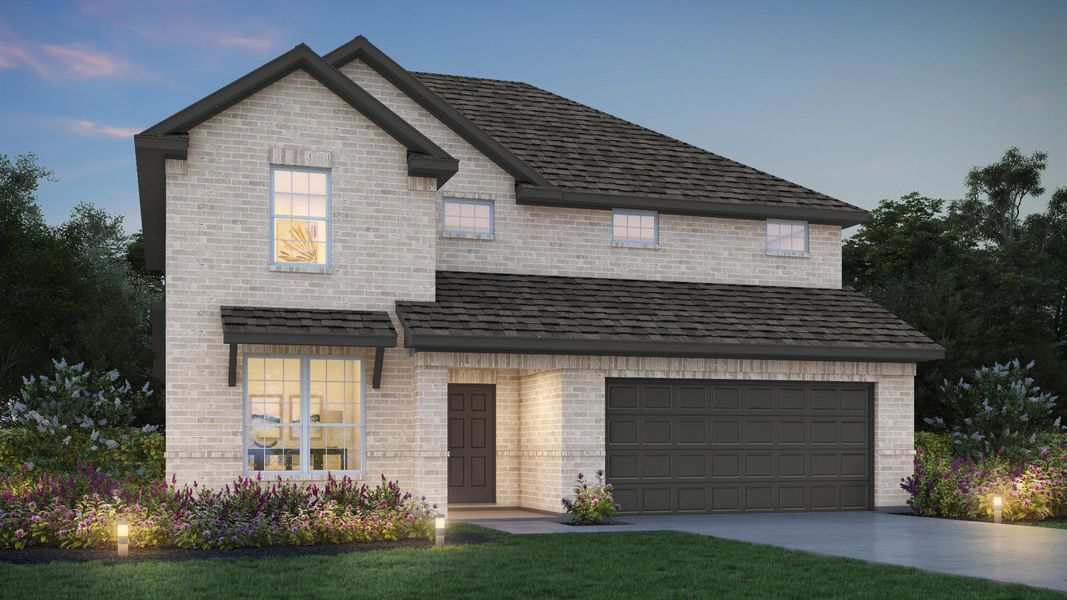 Representative exterior photo of a completed home built from the The Hawthorn by Legend Homes in Rocky Creek Crossing, Crowley, TX (Image 6).