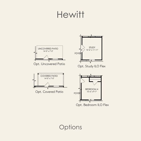 2D floor plan layout for the Hewitt by Pulte Homes in Patterson Ranch, Georgetown, TX (Image 4). 2D floor plan layout for the Hewitt by Pulte Homes in Patterson Ranch, Georgetown, TX (Image 4).