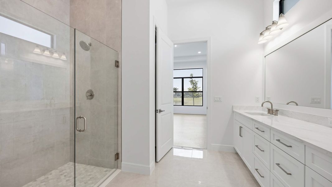 Furnished interior view inside a new home in Cresswind Palm Beach at Westlake, Westlake (Image 13).