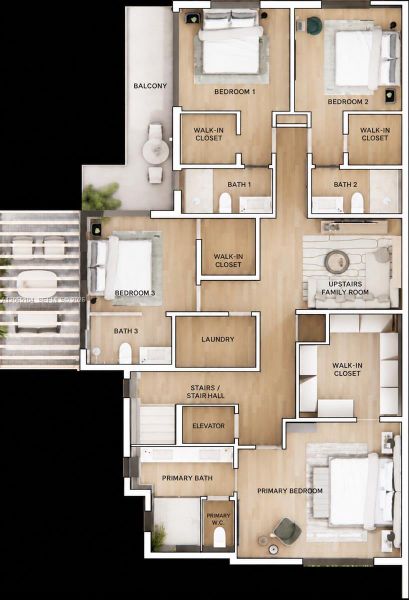 2D floor plan layout of this home in , Coral Gables, FL (Image 6).