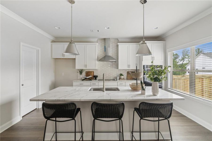 Furnished interior view inside a new home in , Flowery Branch (Image 11).