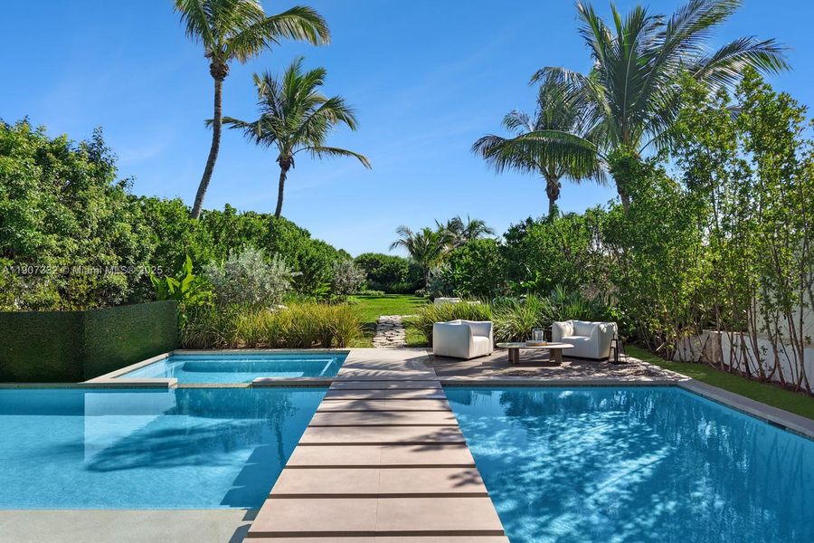 Exterior details and patio area of a home in , Miami Beach (Image 46). Exterior details and patio area of a home in , Miami Beach (Image 46).
