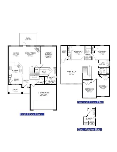 2D floor plan layout for the 2705 by Adams Homes in Poinciana - Polk County, Poinciana, FL (Image 3). 2D floor plan layout for the 2705 by Adams Homes in Poinciana - Polk County, Poinciana, FL (Image 3).