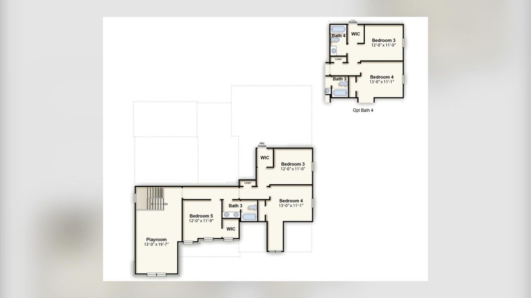 2D floor plan layout of this home in Lockwood, Collierville, TN (Image 3). 2D floor plan layout of this home in Lockwood, Collierville, TN (Image 3).