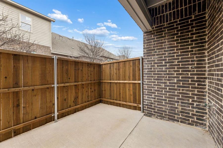 Exterior details and patio area of a home in , Lewisville (Image 25). Exterior details and patio area of a home in , Lewisville (Image 25).