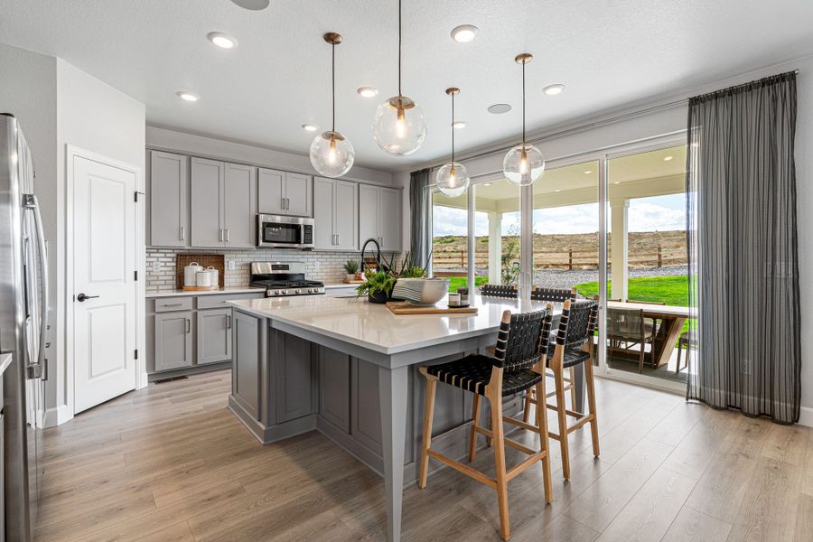 Representative furnished interior of a home built from the Estes by Taylor Morrison in Dawson Trails Town Collection, Castle Rock (Image 3).