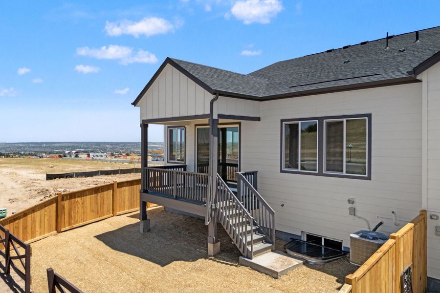 Exterior details and patio area of a home in Trumark Homes at Tanterra, Parker (Image 21). Exterior details and patio area of a home in Trumark Homes at Tanterra, Parker (Image 21).