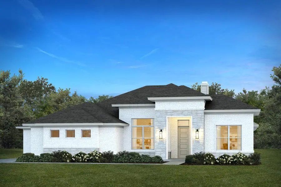 Representative exterior photo of a completed home built from the The Laredo by Kenmark Homes in Escondido Ranches, Weatherford, TX (Image 2). Representative exterior photo of a completed home built from the The Laredo by Kenmark Homes in Escondido Ranches, Weatherford, TX (Image 2).