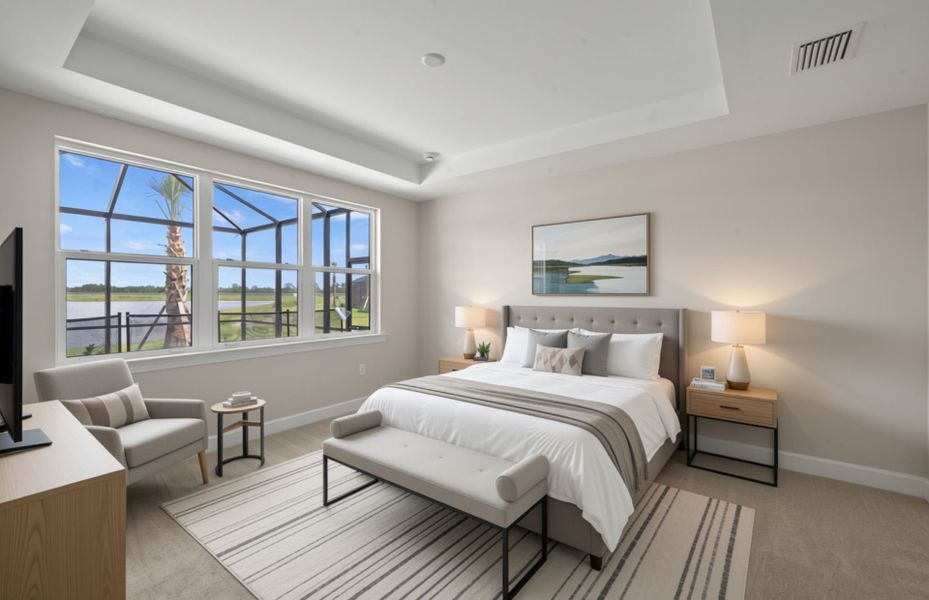Furnished interior view inside a new home in Del Webb Oak Creek, North Fort Myers (Image 5).