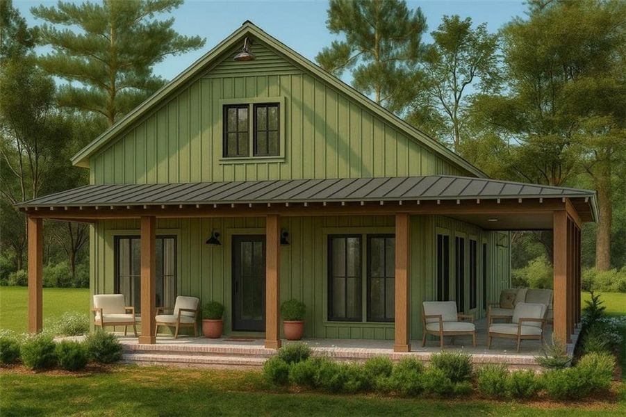 Front exterior of a new home in , Cleveland, GA, highlighting curb appeal (Image 1).