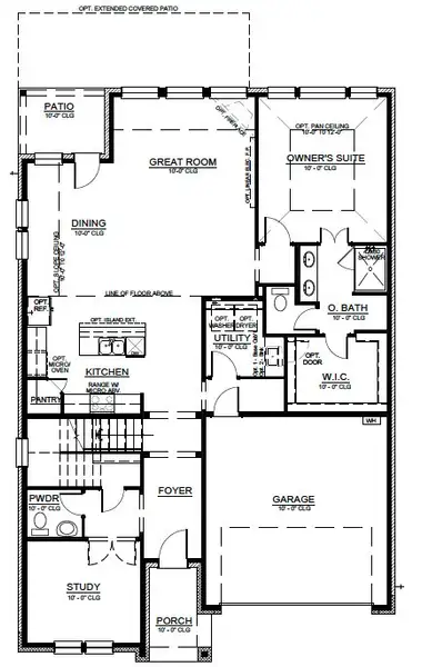 2D floor plan layout of this home in Ribbonwood, Aubrey, TX (Image 3).