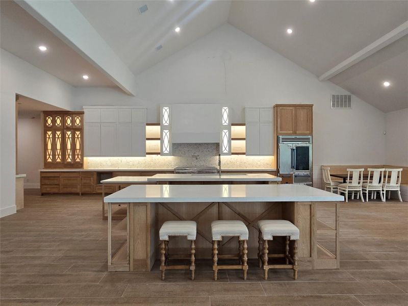 Kitchen with custom cabinets