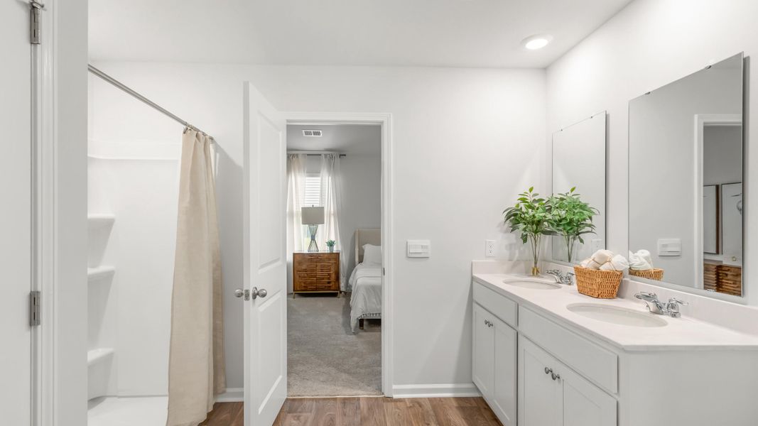 Furnished interior view inside a new home in Carolina Groves Townhomes, Moncks Corner (Image 17).