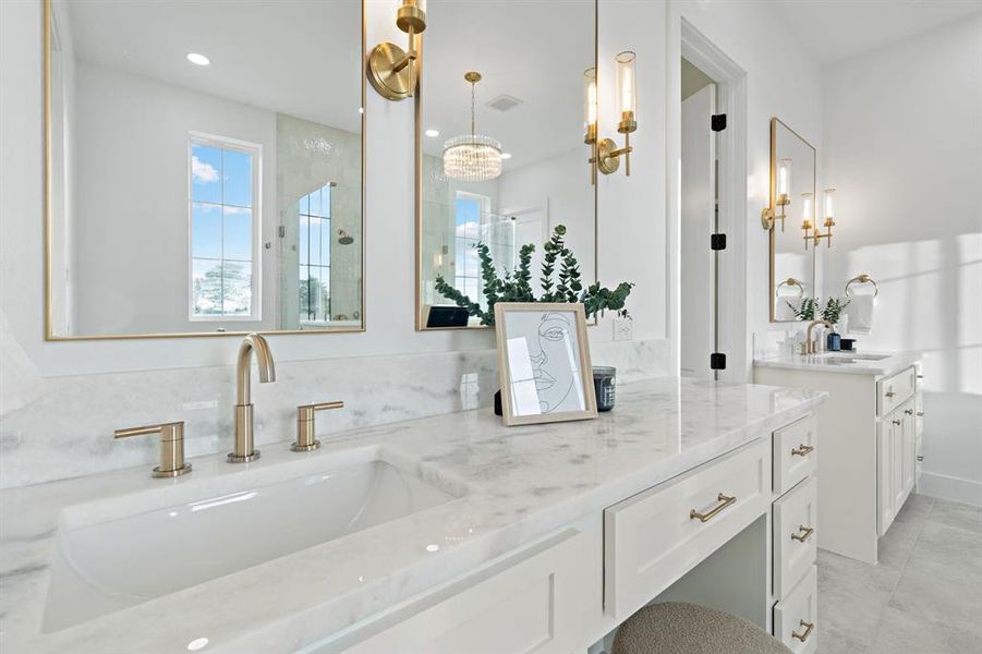 Furnished interior view inside a new home in , Krum (Image 33).