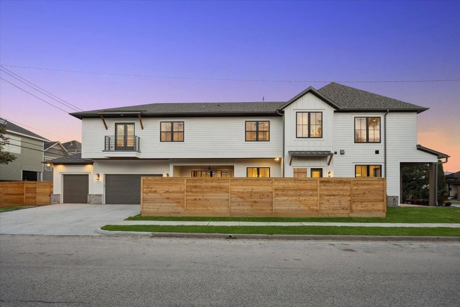 This home takes advantage of its corner location with a pool-sized side yard, 3-car garage and extra parking.