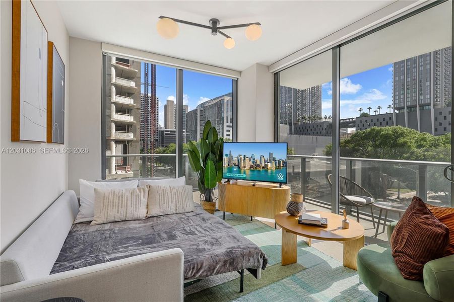 Furnished interior view inside a new home in , Miami (Image 16).