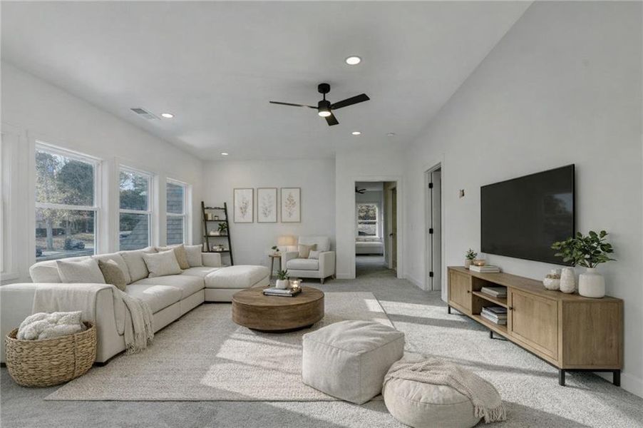 Furnished interior view inside a new home in , Sugar Hill (Image 16). Furnished interior view inside a new home in , Sugar Hill (Image 16).