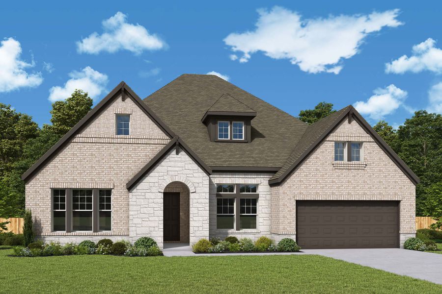 Representative exterior photo of a completed home built from the The Lotus by David Weekley Homes in ARTAVIA - Parkview Collection, Conroe, TX (Image 18). Representative exterior photo of a completed home built from the The Lotus by David Weekley Homes in ARTAVIA - Parkview Collection, Conroe, TX (Image 18).