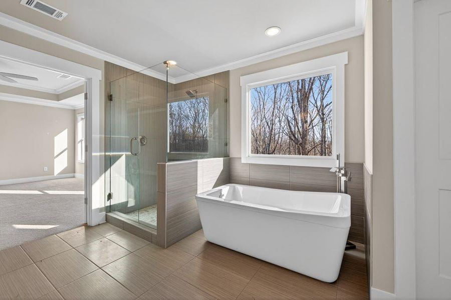 Furnished interior view inside a new home in , Flowery Branch (Image 11).