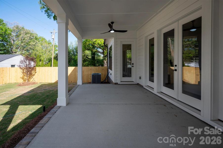 Exterior details and patio area of a home in , Charlotte (Image 2). Exterior details and patio area of a home in , Charlotte (Image 2).