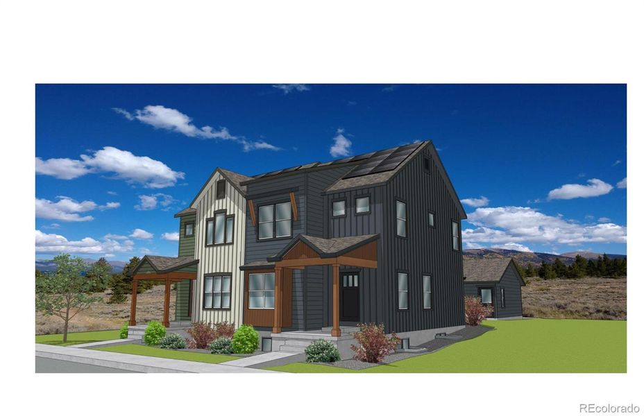 Front exterior of a new home in , Leadville, CO, highlighting curb appeal (Image 20).