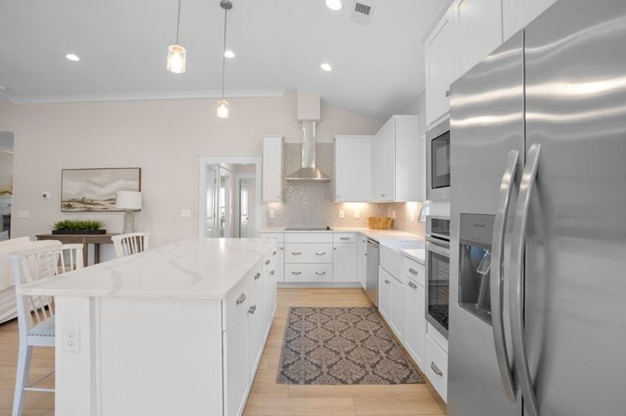 Representative furnished interior of a home built from the Claremont by Bill Clark Homes in The Sanctuary at Sunset Beach, Sunset Beach (Image 8). Representative furnished interior of a home built from the Claremont by Bill Clark Homes in The Sanctuary at Sunset Beach, Sunset Beach (Image 8).