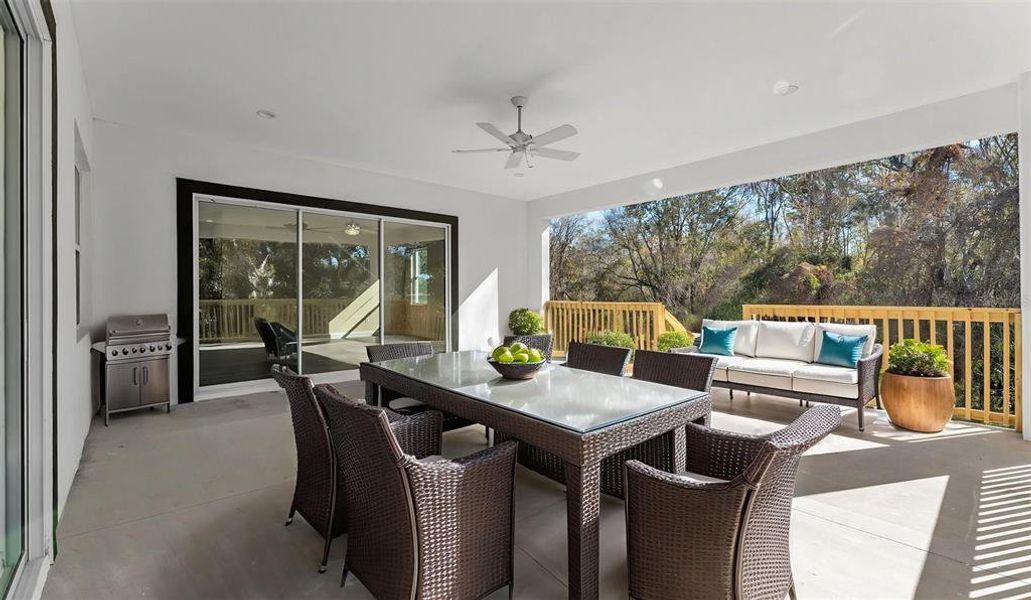 Exterior details and patio area of a home in , Lakeland (Image 21). Exterior details and patio area of a home in , Lakeland (Image 21).