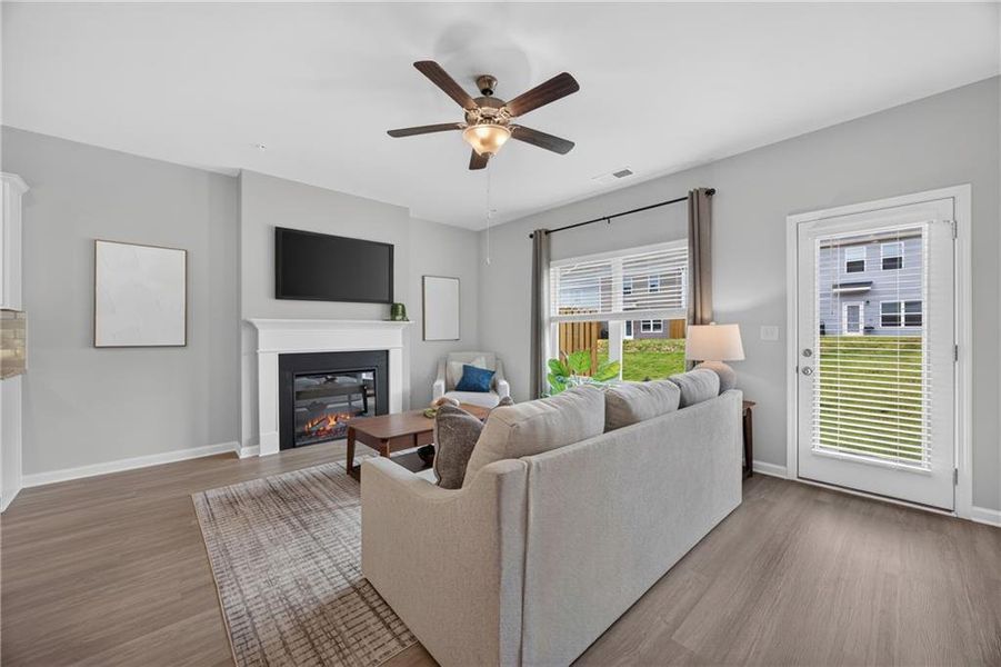 Furnished interior view inside a new home in Lake Harbin, Morrow (Image 15).